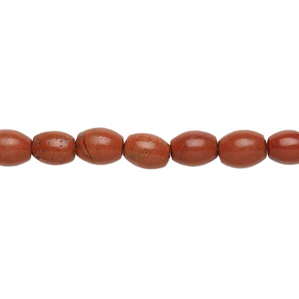 Red jasper 1pkg1, oval bead natural B grade, 15.5-16 inch 6x5mm image number 0