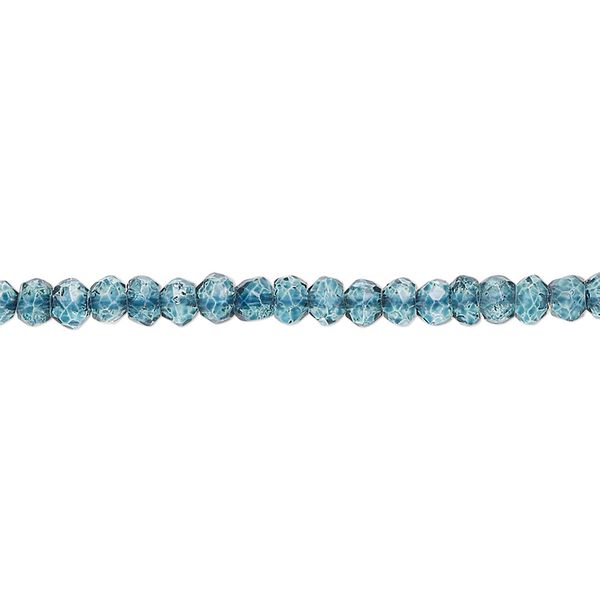 Quartz crystal 1pkg1, hand-cut faceted rondelle bead 13 inch 3x2mm-4x3mm image number 0