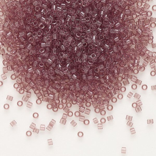 Seed bead, Delica®, glass, pkg/250g, #11 round, transparent smoky amethyst (DB-0711). image number 0
