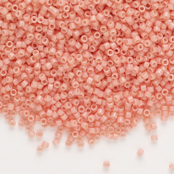 Seed bead, Delica®, glass, pkg/7.5g, #11 round, Duracoat® opaque outside dyed lychee (DB-2113). image number 0