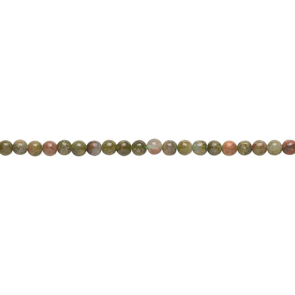 Unakite 1pkg1, round bead natural 15.5-16 inch 2mm image number 0