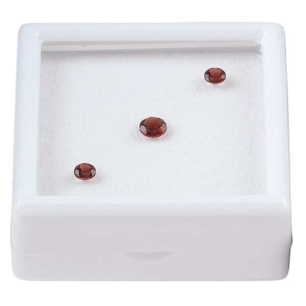 Garnet 1pkg3, hand-cut faceted round gem natural 4mm / 6mm image number 0
