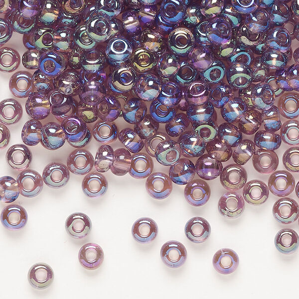 Seed bead, Preciosa Ornela, glass, translucent rainbow light amethyst, #6 rocaille. Sold per 500-gram pkg. image number 0