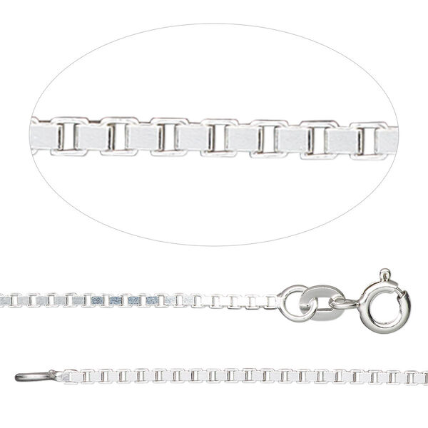 Chain, sterling silver, 1.4mm Venetian box, 36 inches. Sold individually. image number 0