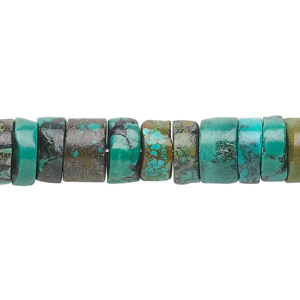 Turquoise 1pkg1, heishi bead 15.5-16 inch 10x4mm image number 0