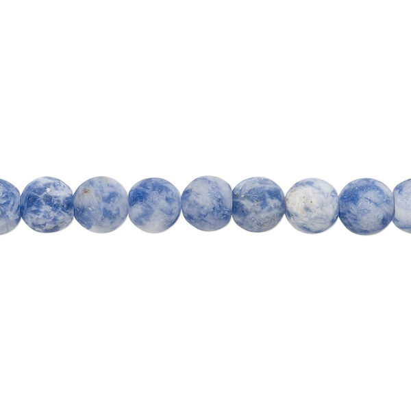 Sodalite 1pkg1, matte round bead natural B grade, 8 inch 6mm image number 0