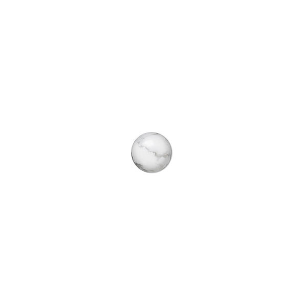 Howlite 1pkg16, calibrated round cab natural 5mm image number 0
