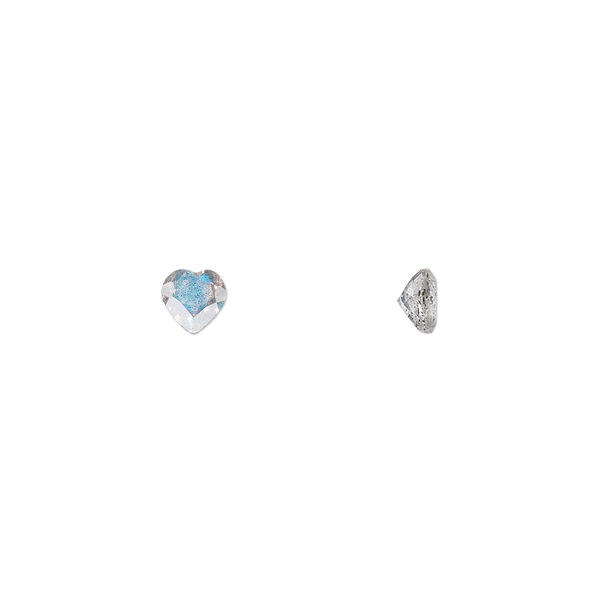 Labradorite 1pkg2, hand-cut faceted heart gem natural 4mm image number 0