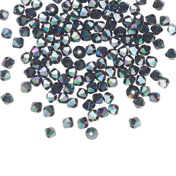 Bead 144pk crystal peacock shadow, Celestial Crystal® 3mm bicone image number 0