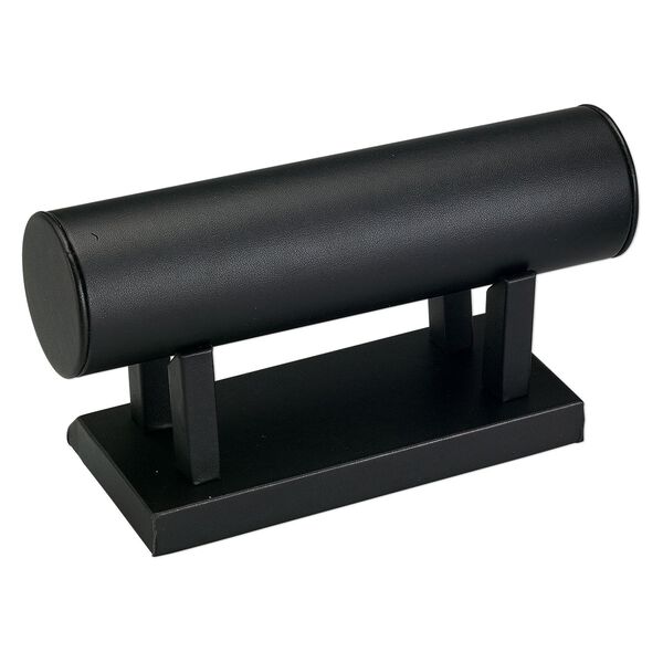 Display, bracelet, leatherette, black, 7-1/2 x 3 x 4 inches overall. Sold individually. image number 0