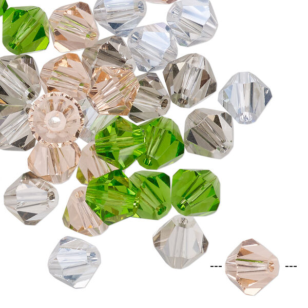 Bead mix 40pk 16 facets spring, Celestial Crystal® 8mm bicone image number 0