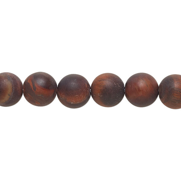 Red tigereye 1pkg1, matte round bead 8 inch 8mm image number 0