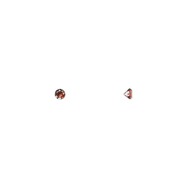 Almandite garnet 1pkg6, hand-cut faceted round gem natural 2.5mm image number 0