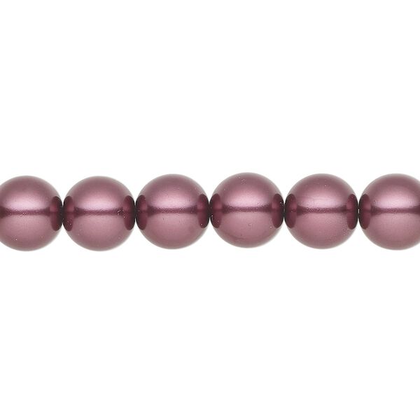 Pearl 100pk light burgundy, Preciosa Czech crystal 8mm round image number 0