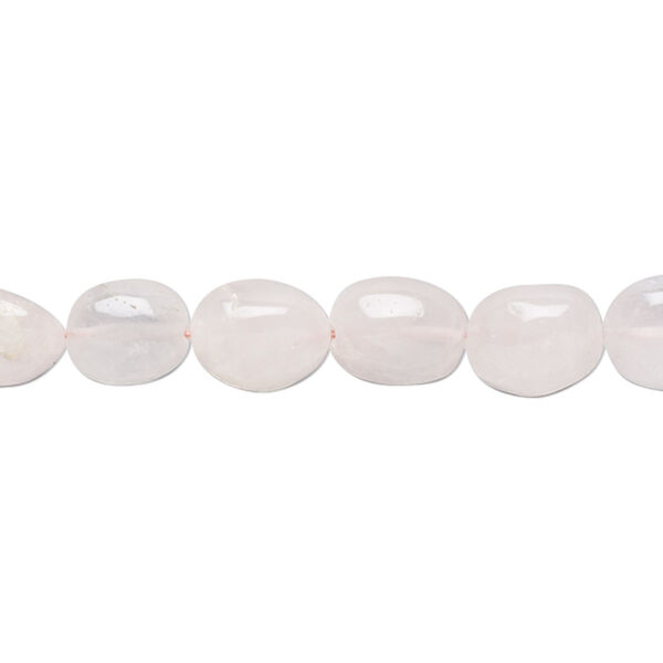 Bead, rose quartz (natural), small nugget, Mohs hardness 7. Sold per 14-inch strand. image number 0