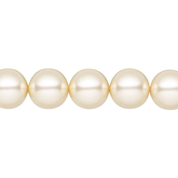 Pearl 10pk cream, Preciosa Czech crystal 10mm round image number 0