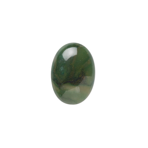 African "jade" 1pkg2, oval cab natural calibrated 18x13mm image number 0
