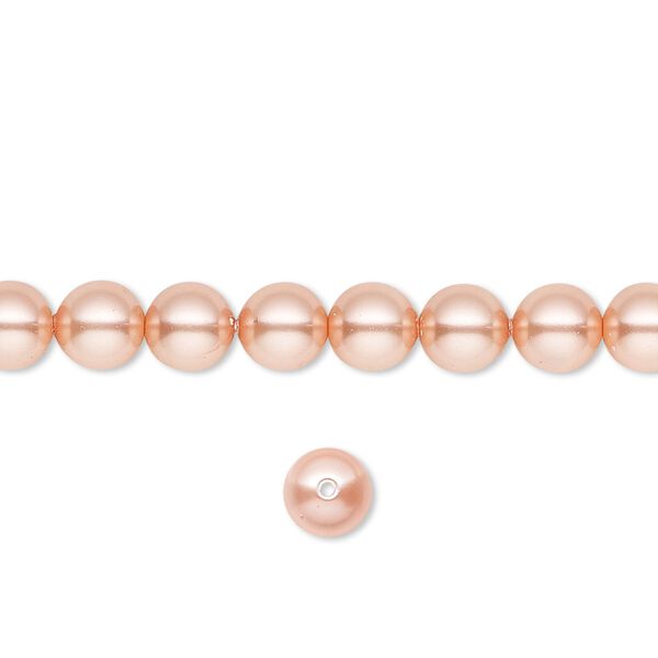 Pearl 500pk rose peach, Swarovski® 6mm round 5810 image number 0