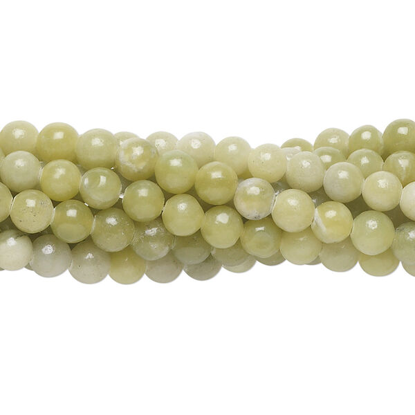 Green serpentine 1pkg10, round bead natural 15.5-16 inch 4mm image number 0