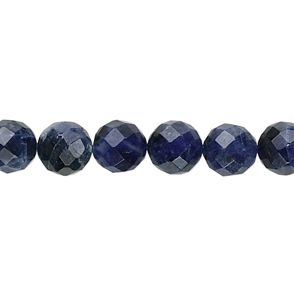 Sodalite 1pkg1, faceted round bead natural 15.5-16 inch 8mm image number 0