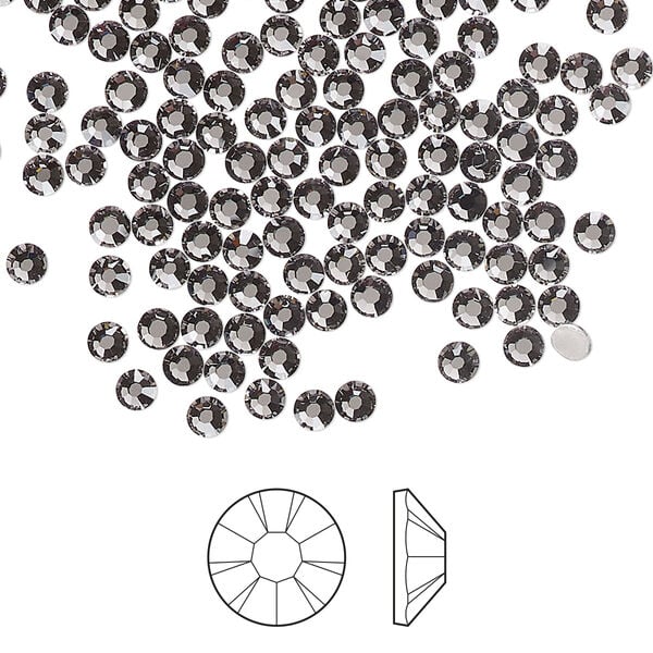 Flat back 1pkg144, lilac ash foil back Preciosa MAXIMA Czech crystal hotfix rhinestone, 2.7-2.9mm chaton rose round SS10 image number 0