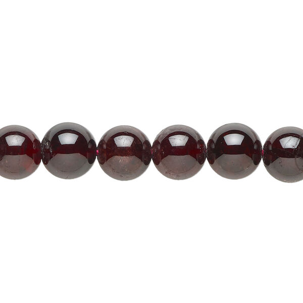 Garnet 1pkg1, round bead natural 15.5-16 inch 8mm image number 0