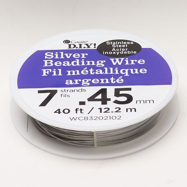Wire, stainless steel, pkg/40 feet, 0.45mm 7-strand. image number 0