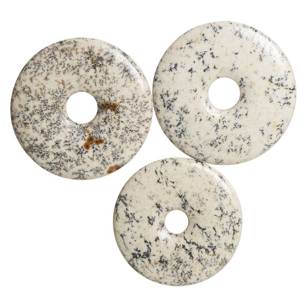 Grey feldspar 1pkg3, undrilled donut focal natural mix 40-45mm image number 0