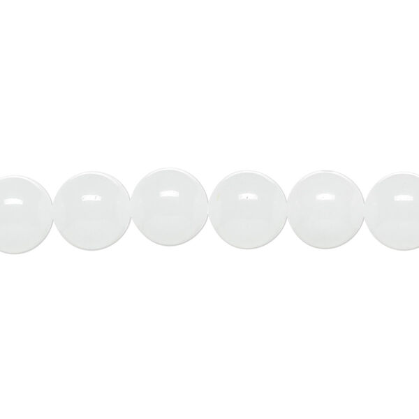 Bead, snow quartz (natural), 8mm round, B grade, Mohs hardness 7. Sold per 15-1/2" to 16" strand. image number 0