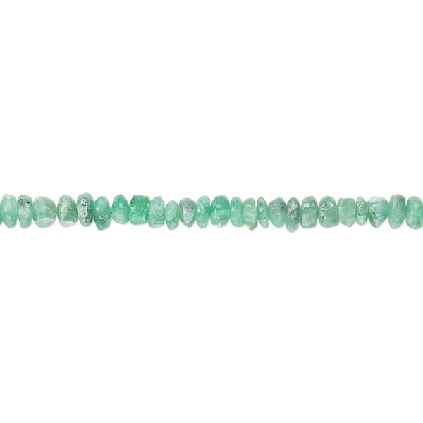 Emerald 1pkg1, hand-cut faceted rondelle bead 12 inch 3x1mm-4x2mm image number 0
