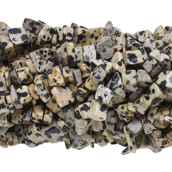 Dalmatian jasper 1pkg10, chip bead natural 34 inch medium image number 0