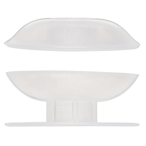 Huggy Spool®, soft plastic, clear, 2-1/2 inch round with 3/4 inch hole. Sold per pkg of 4. image number 0