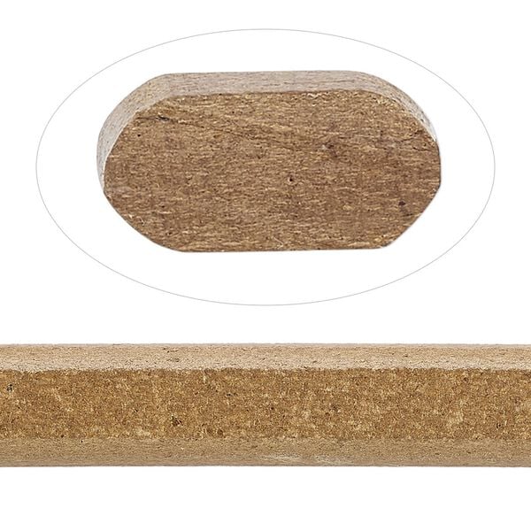 Cord, Ellada Leather™, Greek leather (dyed), brown, 10x5mm oval. Sold per pkg of 1 yard. image number 0