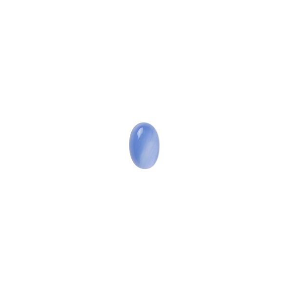 Blue agate 1pkg10, calibrated oval cab B- grade, 6x4mm image number 0