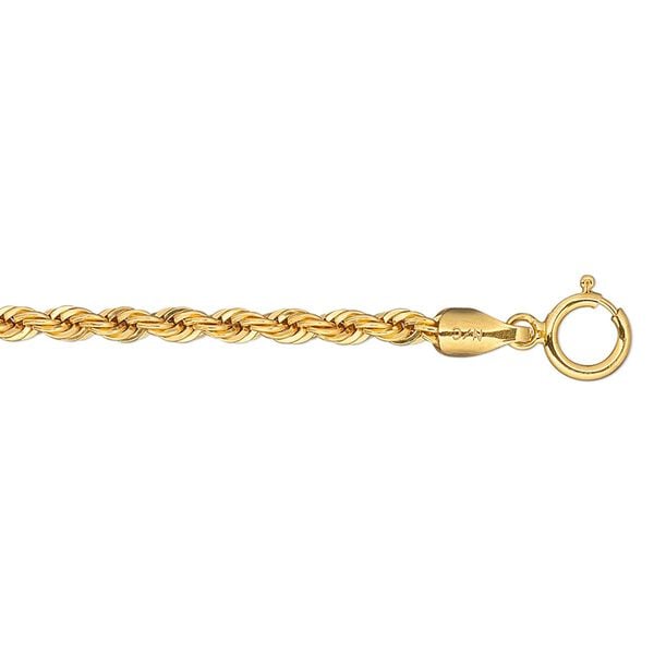 Chain, 14Kt gold-filled, 2.5mm French rope, 24 inches with springring clasp. Sold individually. image number 0