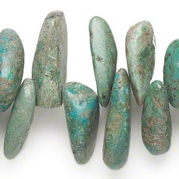 Turquoise 1pkg1, top-drilled Hawaiian chip bead 15.5-16 inch gigantic image number 0