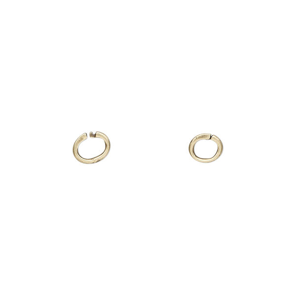 Loop Lock™, JBB Findings, antiqued brass, 5x4mm oval. Sold per pkg of 4. image number 0