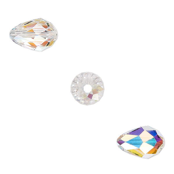 Bead 144pk crystal AB, Swarovski® 12x8mm teardrop 5500 image number 0