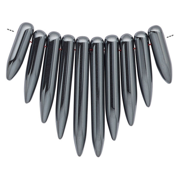 Hemalyke™ 1pkg10, top-drilled spike fan focal graduated 20x5mm-40x5mm image number 0