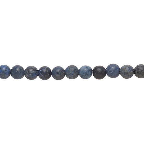 Dumortierite 1pkg1, matte round bead natural 8 inch 4mm image number 0