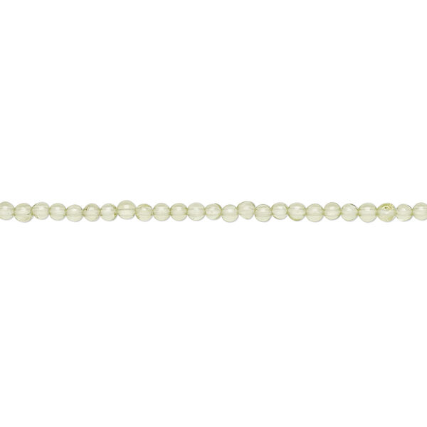 Peridot 1pkg1, round bead natural 15.5-16 inch 2mm image number 0