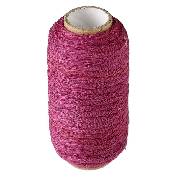 Cord, cotton, pink, 3mm round. Sold per 10-yard spool. image number 0
