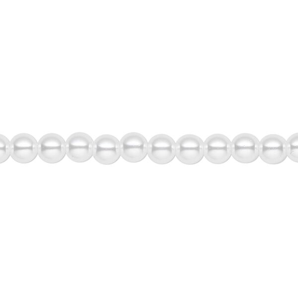 Pearl 2pk white, Celestial Crystal® 4mm round 15.5-16 inch image number 0