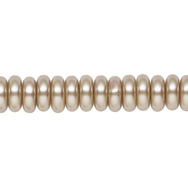 Pearl 1pk platinum, Celestial Crystal® 8x3mm rondelle 15.5-16 inch image number 0
