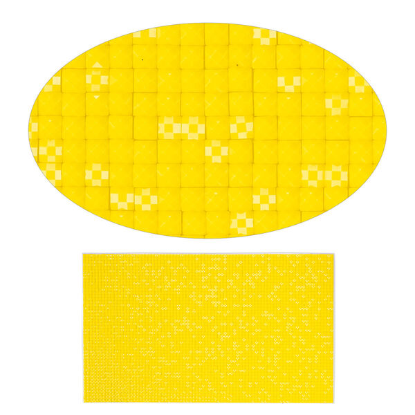 Adhesive sheet, My Style Deco Art™, peel-off, resin and glue, yellow, 8 x 4-3/4 inch rectangle, 1.8mm thick. Sold individually. image number 0