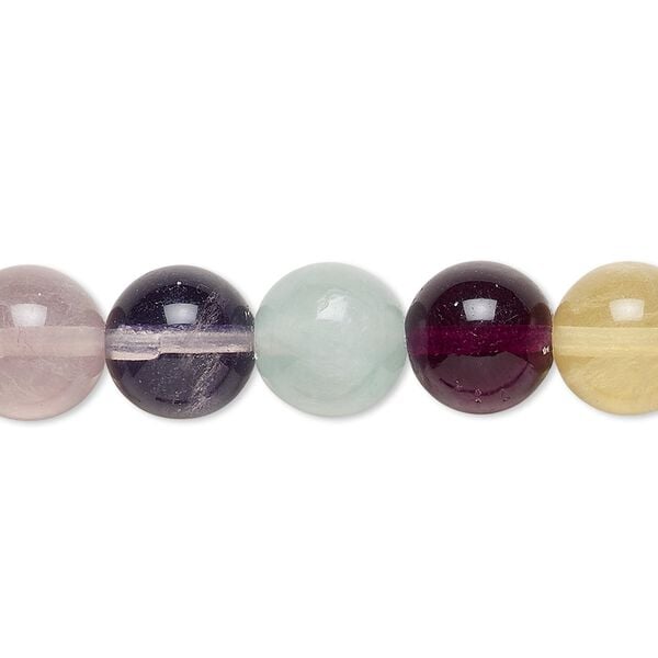 Multi-fluorite 1pkg1, round bead natural 15.5-16 inch 10mm image number 0