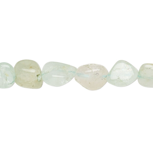 Aquamarine 1pkg1, nugget bead 14 inch small image number 0