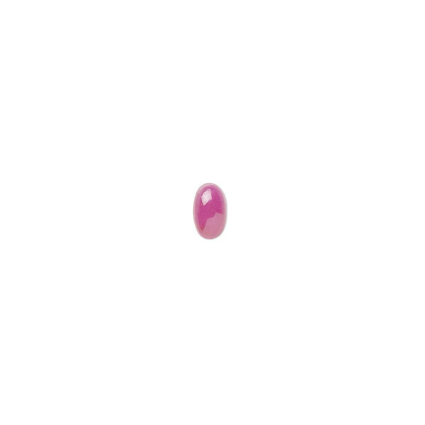 Ruby 1pkg1, hand-cut calibrated oval cab 5x3mm image number 0