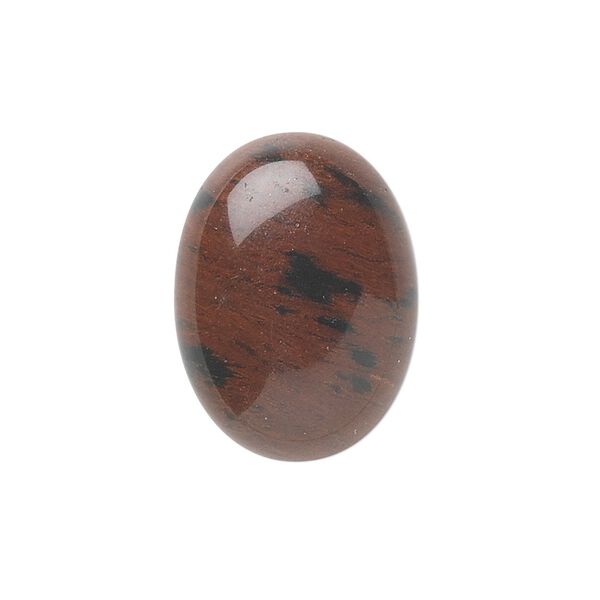 Mahogany obsidian 1pkg10, calibrated oval cab natural 8x6mm image number 0