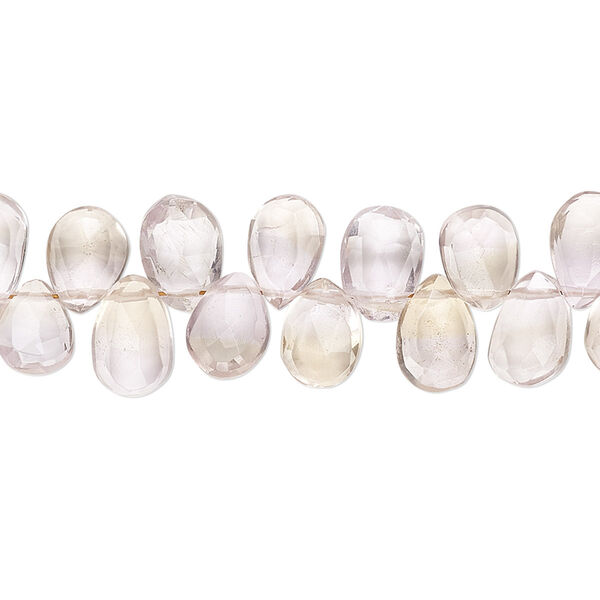 Ametrine / amethyst 1pkg1, hand-cut top-drilled faceted puffed teardrop bead natural 9 inch 7x6mm-11x7mm image number 0